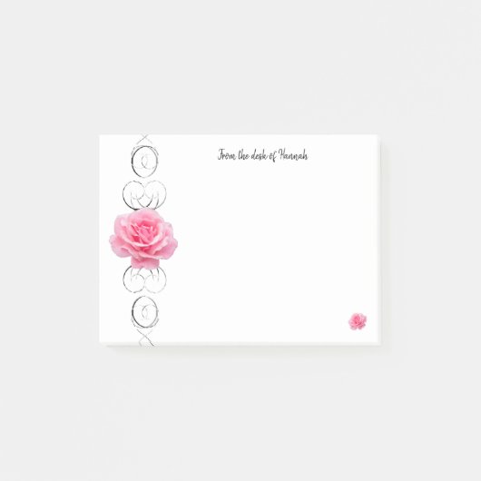 Post-it® Notes personnalisées rose rose (Devant)