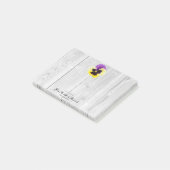 Post-it® Notes personnalisées Rustique violet et jaune (Incliné)