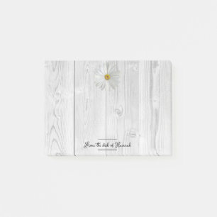 Post-it® Notes personnalisées Rustique White Daisy