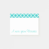 Post-it® Notes personnalisées Turquoise (Devant)