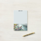 Post-It Notes personnalisés 'Fini la pêche' (Sur un bureau)