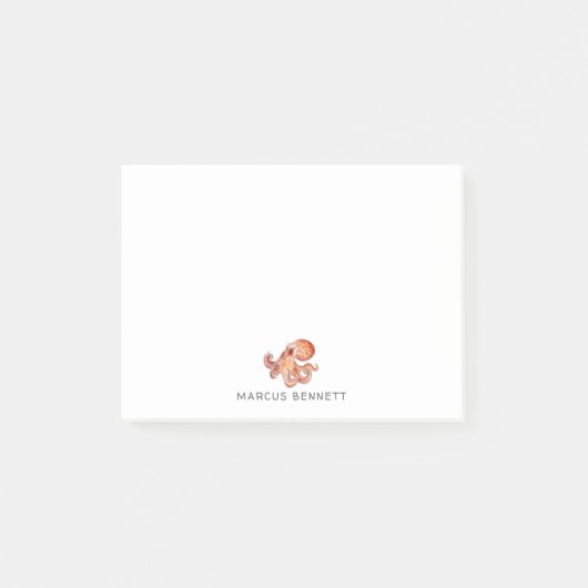 Post-It Notes Personnalisés | Pieuvre (Devant)