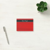 Post-It Notes personnalisés rouge noir blanc (Bureau)