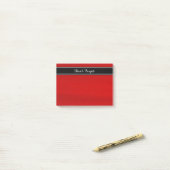 Post-It Notes personnalisés rouge noir blanc (Sur un bureau)