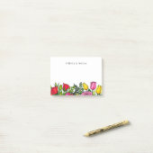Post-it® Notes personnelles florales (Sur un bureau)