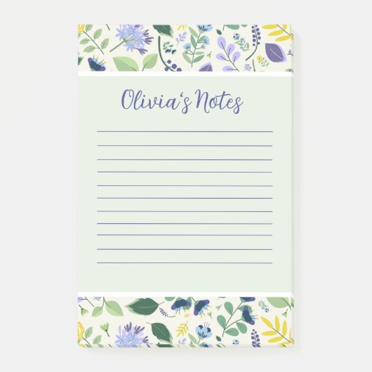 Post-it® Notes Personnelles Florales (Devant)