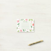 Post-it® Notes personnelles florales (Sur un bureau)