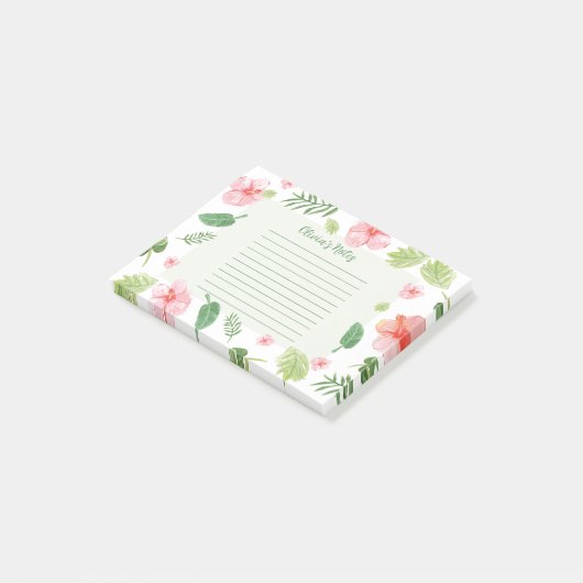 Post-it® Notes personnelles florales (Incliné)