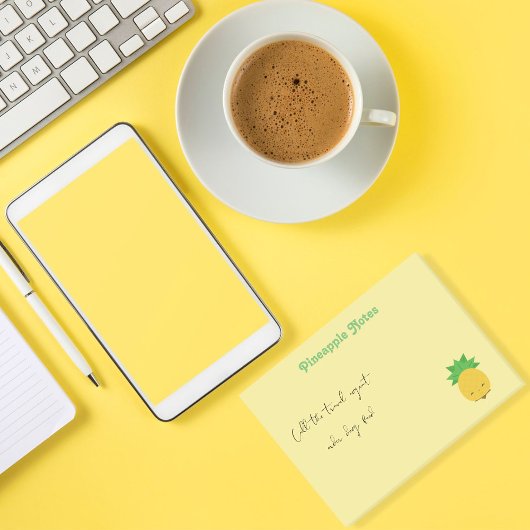 Post-it® Notes personnelles sur l'ananas jaune