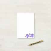 Post-it Notes Pieuvre Violette (Sur un bureau)