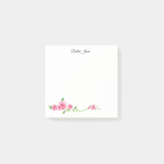 Post-it-Notes-Pink Roses Post-it® Notes (Voorkant)