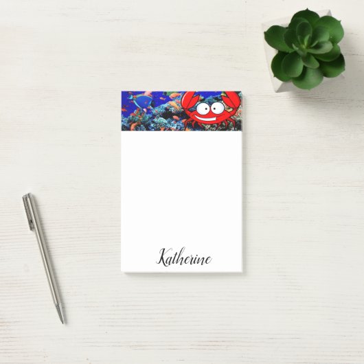 Post-it Notes Poisson Crabe (Bureau)