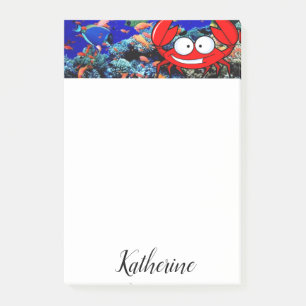Post-it Notes Poisson Crabe