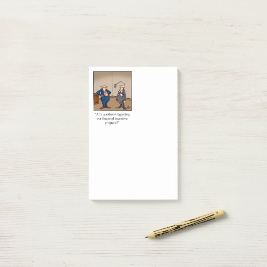 Post-it® Notes post-Humour d'entreprise (Sur un bureau)