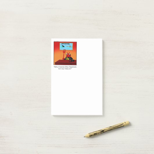 Post-it® Notes post-Humour d'entreprise (Sur un bureau)