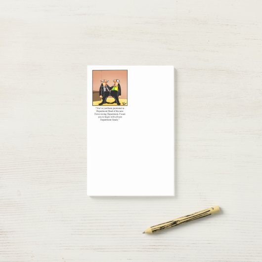 Post-it® Notes post-Humour d'entreprise (Sur un bureau)