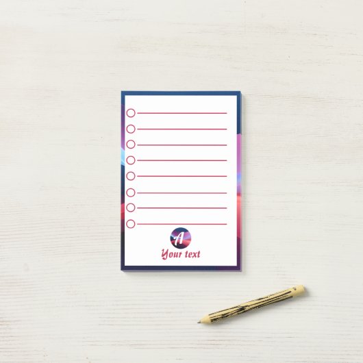 Post-it® Notes post-it abstraites post-it bleu foncé (Sur un bureau)