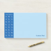 Post-it® Notes post-it alphabétique grecque (Sur un bureau)