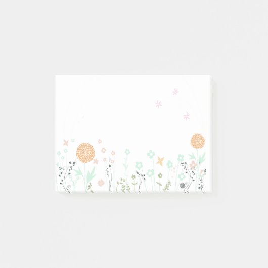 Post-it® Notes post-it avec chrysanthème orange (Devant)