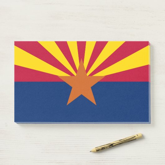 Post-it® Notes post-it avec drapeau de l'Arizona, USA (Sur un bureau)