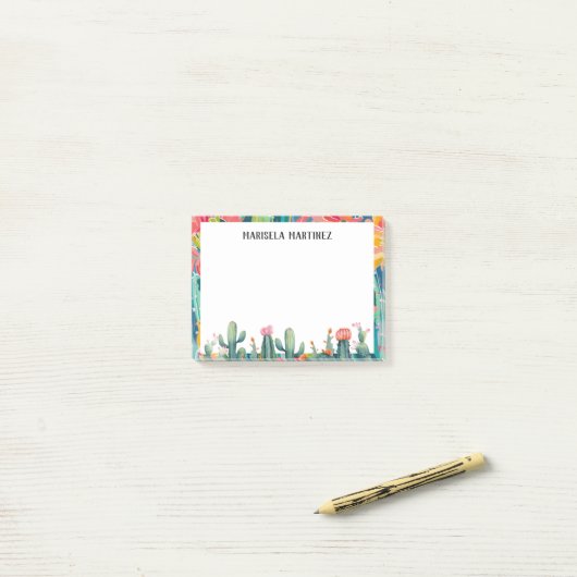 Post-it® Notes post-it cactus (Sur un bureau)