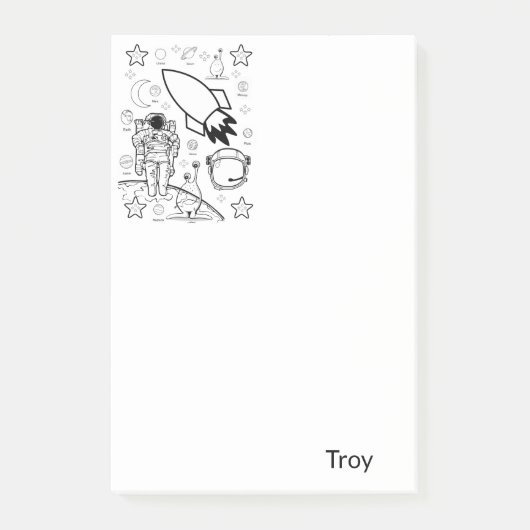 Post-it® Notes post-it Colorant les astronautes Aliens (Devant)