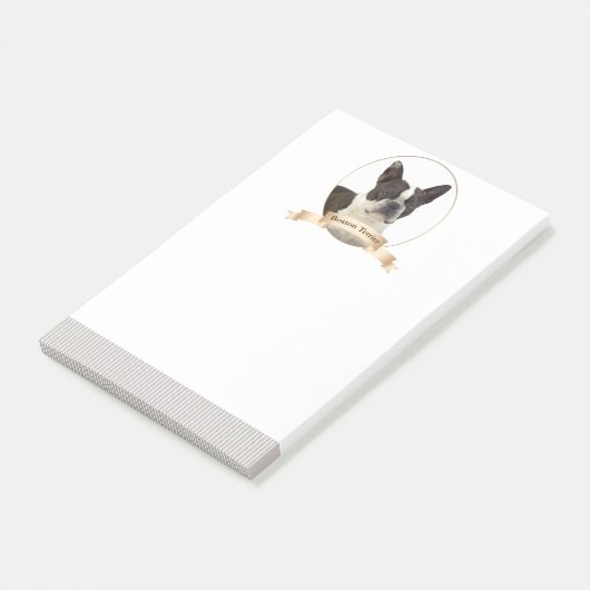 Post-it® Notes post-it de Boston Terrier (Incliné)