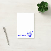 Post-it® Notes Post-it de chat bleu (Bureau)