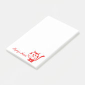 Post-it® Notes post-it de chat rouge (Incliné)