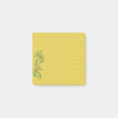 Post-it® Notes post-it de fleurs jaunes (Devant)