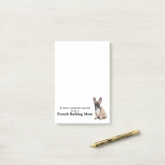 Post-it® Notes post-it de Frenchie Mom (Sur un bureau)