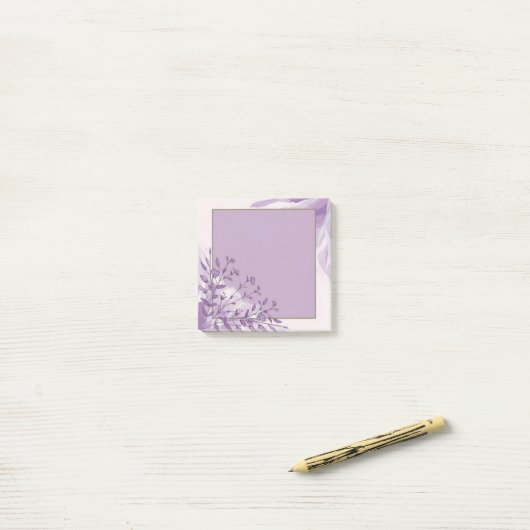 Post-it® Notes post-it de la fleur de lavande (Sur un bureau)