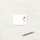 Post-it® Notes post-it de la fleur de pavot (Sur un bureau)