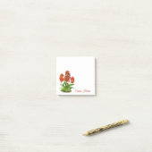 Post-it® Notes post-it de la fleur orange rouge orchidée (Sur un bureau)