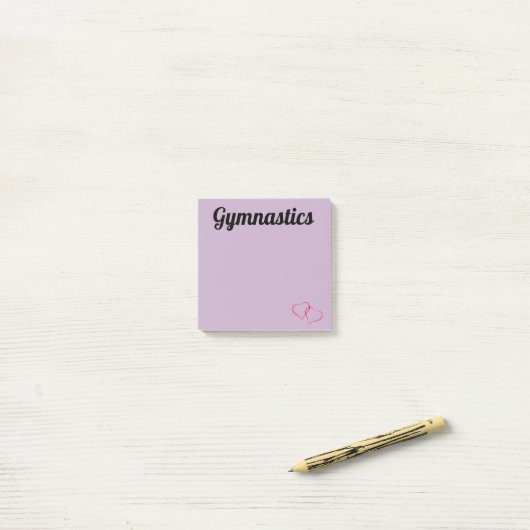 Post-it® Notes post-it de la gymnastique violette (Sur un bureau)