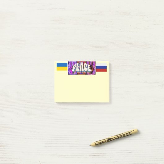 Post-it® Notes post-it de la paix (Sur un bureau)