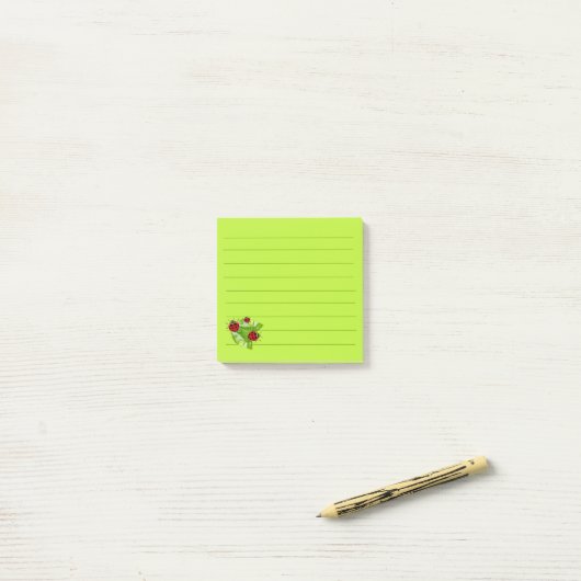 Post-it® Notes post-it de Lady Bug (Sur un bureau)