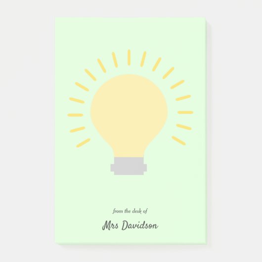 Post-it® Notes post-it de l'ampoule de l'enseignant (Devant)