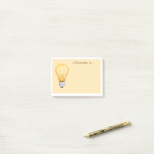 Post-it® Notes post-it de l'ampoule lumineuse (Sur un bureau)
