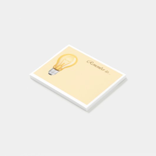 Post-it® Notes post-it de l'ampoule lumineuse (Incliné)