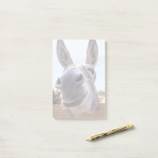 Post-it® Notes post-it de l'âne souriant (Sur un bureau)