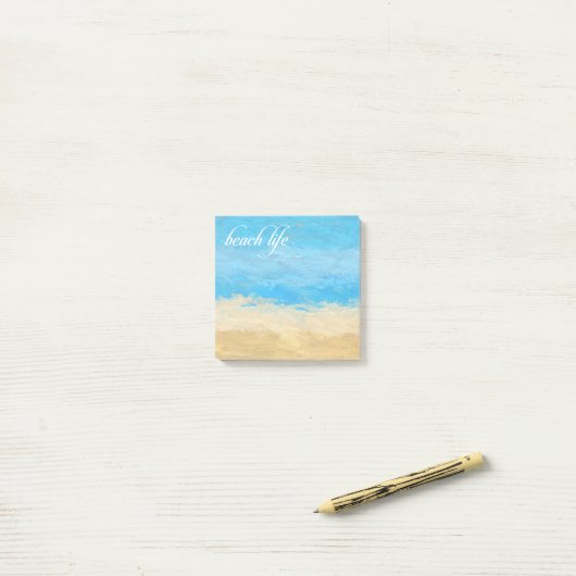 Post-it® Notes post-it de l'aquarelle Beach Life (Sur un bureau)