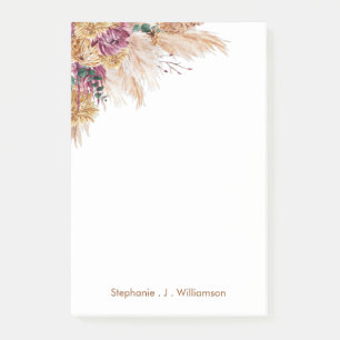 Post-it® Notes post-it de l'aquarelle moderne Boho Pampas