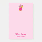 Post-it® Notes post-it de l'école d'enseignant rose (Devant)