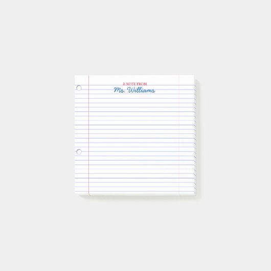 Post-it® Notes post-it de l'enseignant de la recherche en p (Devant)