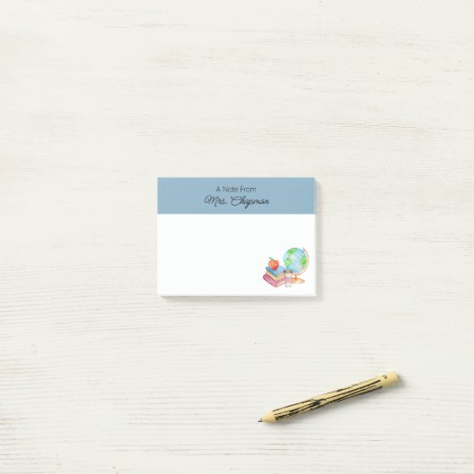 Post-it® Notes post-it de l'enseignant de l'école (Sur un bureau)