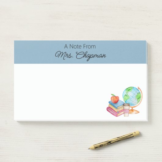 Post-it® Notes post-it de l'enseignant de l'école (Sur un bureau)