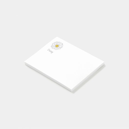 Post-it® Notes post-it de marguerite jaune et blanc (Incliné)