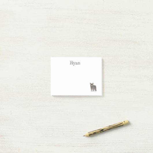 Post-it® Notes Post-it de mignon Racoon (Sur un bureau)