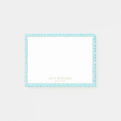 Post-it® Notes post-it de Motif bleu turquoise élégant (Devant)